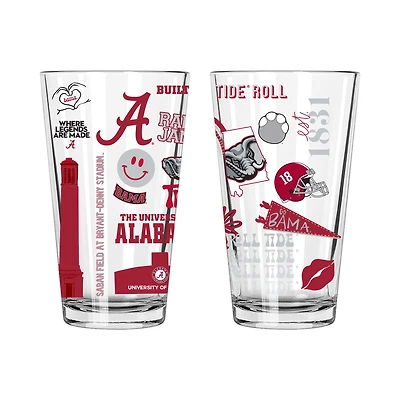 The Memory Company Alabama Crimson Tide Two-Piece 16oz. Loco Pint Glass Set