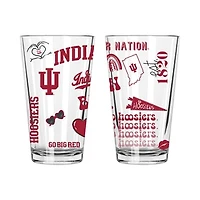 The Memory Company Indiana Hoosiers Two-Piece 16oz. Loco Pint Glass Set