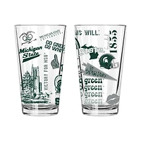 The Memory Company Michigan State Spartans Two-Piece 16oz. Loco Pint Glass Set