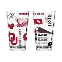 The Memory Company Oklahoma Sooners Two-Piece 16oz. Loco Pint Glass Set