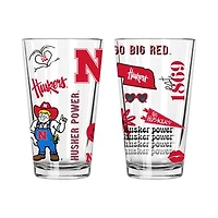 The Memory Company Nebraska Huskers Two-Piece 16oz. Loco Pint Glass Set
