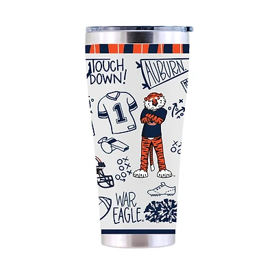 The Memory Company Auburn Tigers 30oz. Sketchpad Stainless Steel Tumbler