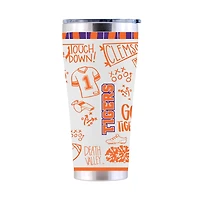 The Memory Company Clemson Tigers 30oz. Sketchpad Stainless Steel Tumbler