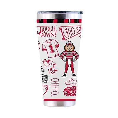 The Memory Company Ohio State Buckeyes 30oz. Sketchpad Stainless Steel Tumbler