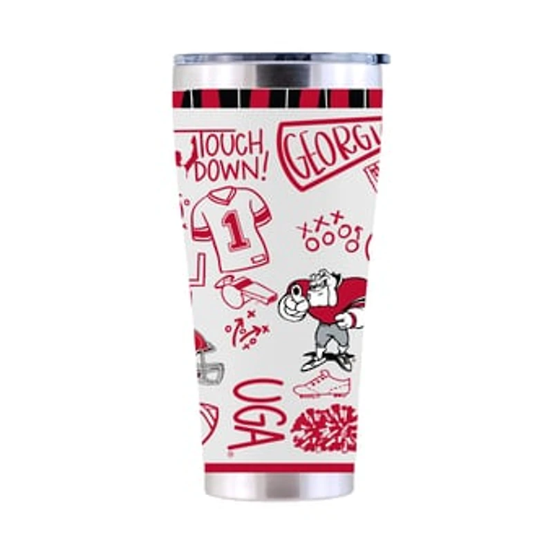The Memory Company Georgia Bulldogs 30oz. Sketchpad Stainless Steel Tumbler