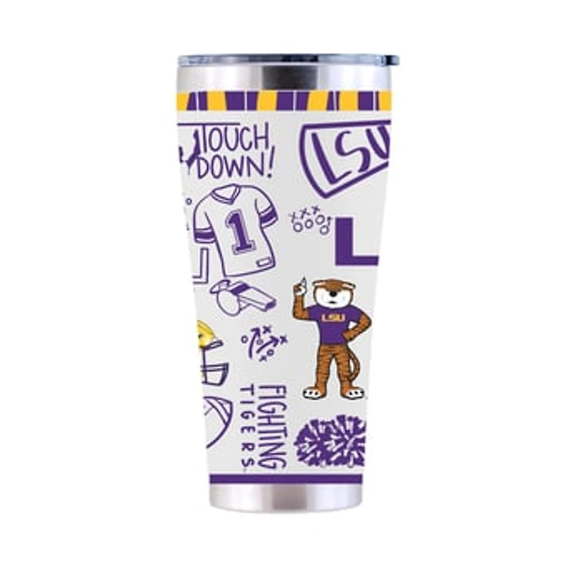 The Memory Company LSU Tigers 30oz. Sketchpad Stainless Steel Tumbler