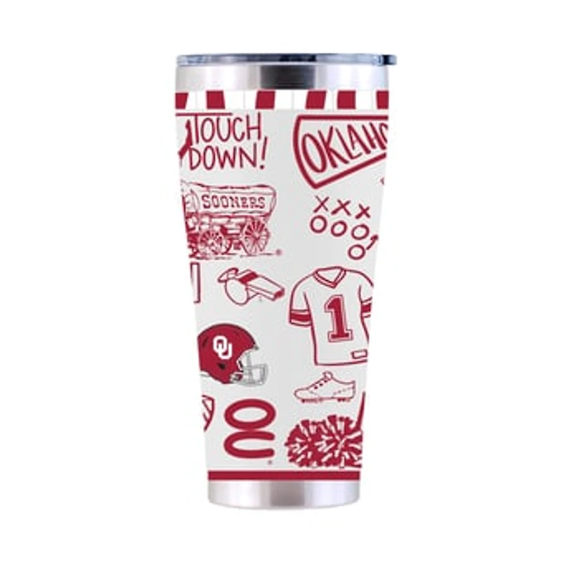 The Memory Company Oklahoma Sooners 30oz. Sketchpad Stainless Steel Tumbler