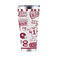 The Memory Company Oklahoma Sooners 30oz. Sketchpad Stainless Steel Tumbler