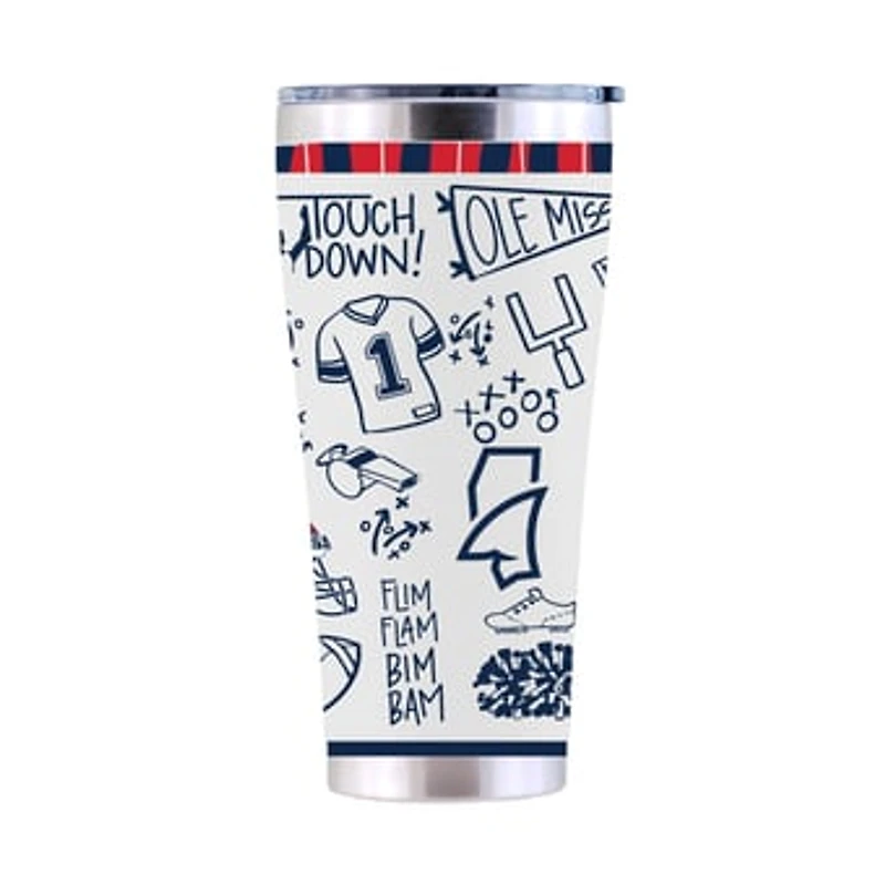 The Memory Company Ole Miss Rebels 30oz. Sketchpad Stainless Steel Tumbler