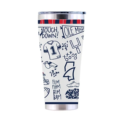 The Memory Company Ole Miss Rebels 30oz. Sketchpad Stainless Steel Tumbler