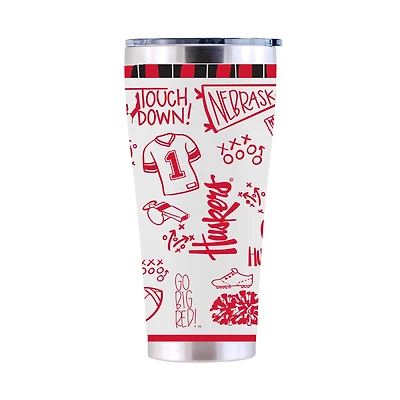 The Memory Company Nebraska Huskers 30oz. Sketchpad Stainless Steel Tumbler