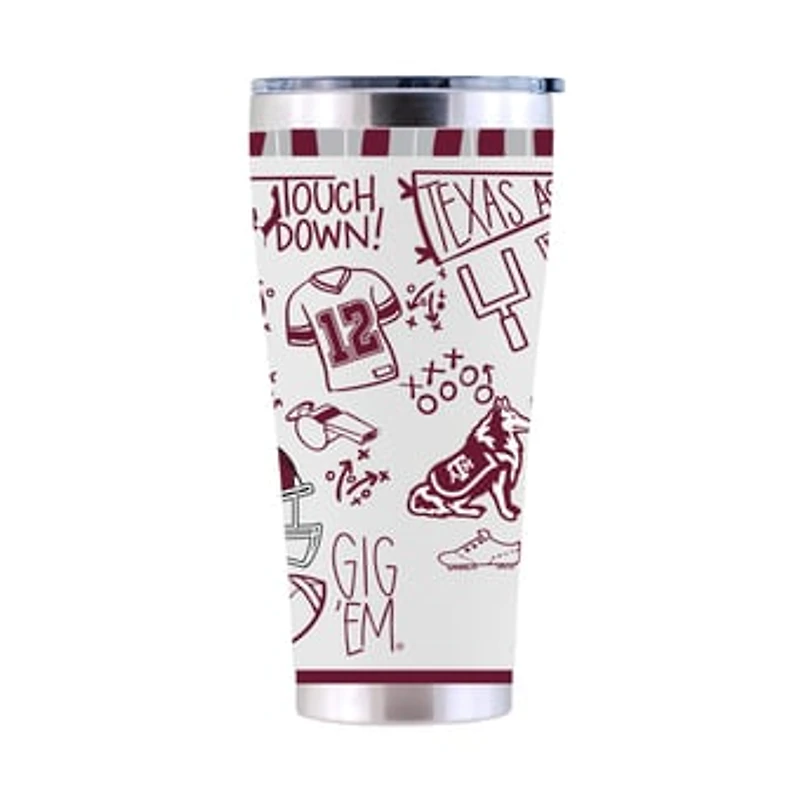 The Memory Company Texas A&M Aggies 30oz. Sketchpad Stainless Steel Tumbler