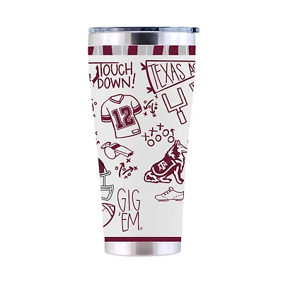 The Memory Company Texas A&M Aggies 30oz. Sketchpad Stainless Steel Tumbler