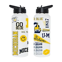 The Memory Company Michigan Wolverines 34oz. Loco Stainless Steel Quencher Bottle