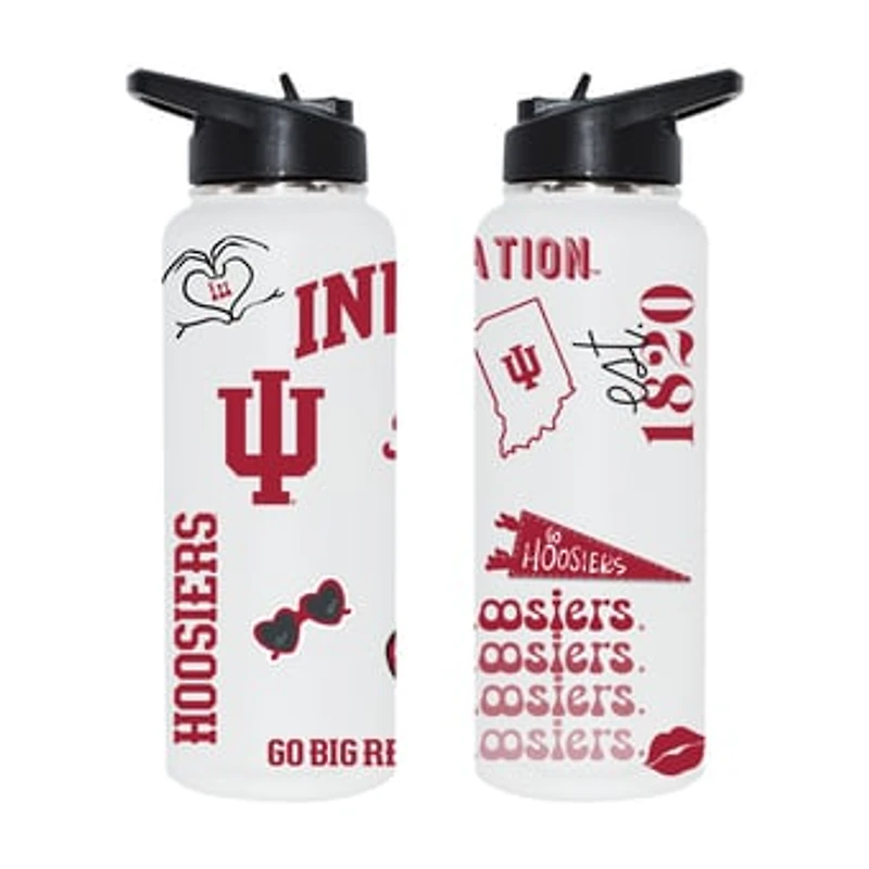 The Memory Company Indiana Hoosiers 34oz. Loco Stainless Steel Quencher Bottle