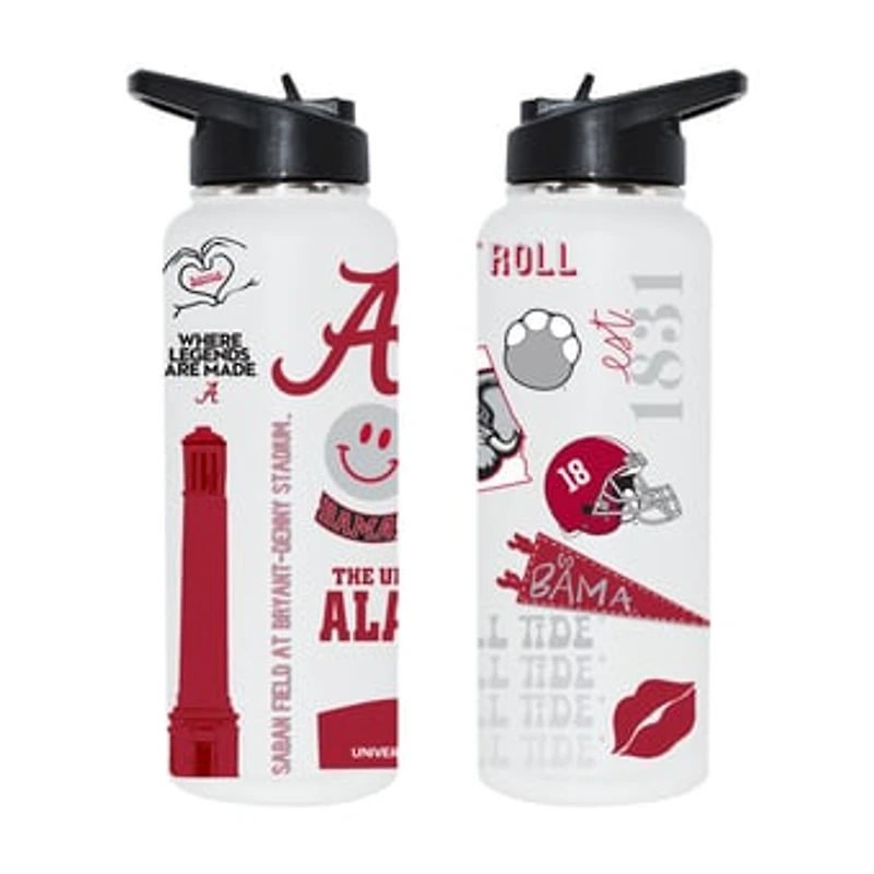 The Memory Company Alabama Crimson Tide 34oz. Loco Stainless Steel Quencher Bottle