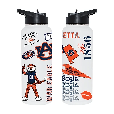 The Memory Company Auburn Tigers 34oz. Loco Stainless Steel Quencher Bottle