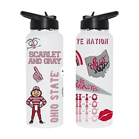 The Memory Company Ohio State Buckeyes 34oz. Loco Stainless Steel Quencher Bottle