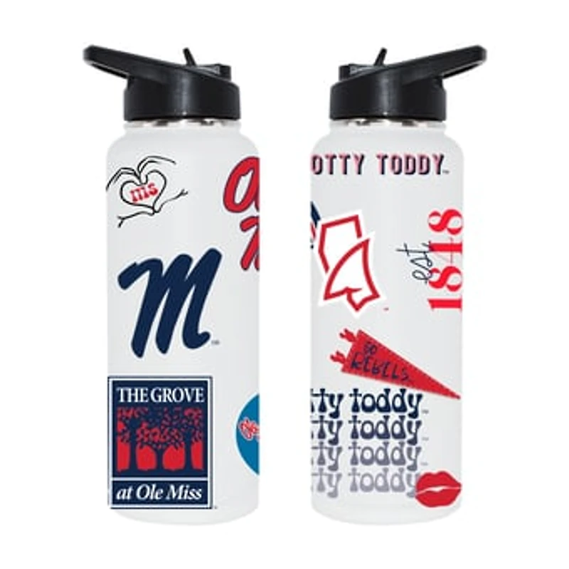 The Memory Company Ole Miss Rebels 34oz. Loco Stainless Steel Quencher Bottle