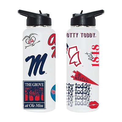 The Memory Company Ole Miss Rebels 34oz. Loco Stainless Steel Quencher Bottle