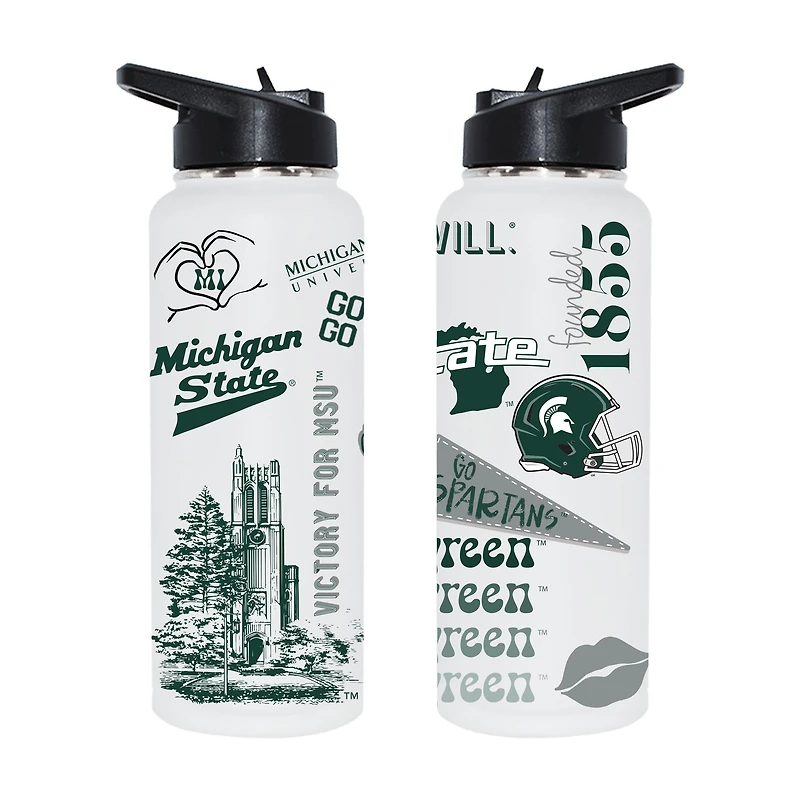 The Memory Company Michigan State Spartans 34oz. Loco Stainless Steel Quencher Bottle