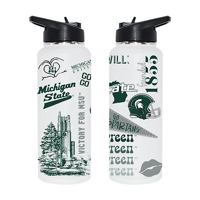 The Memory Company Michigan State Spartans 34oz. Loco Stainless Steel Quencher Bottle