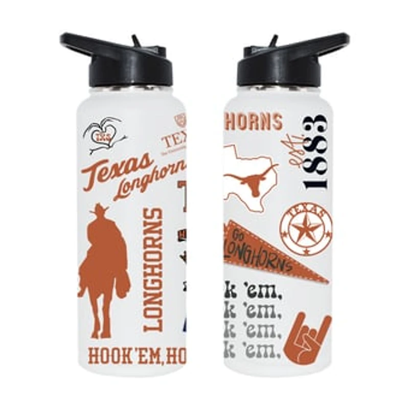 The Memory Company Texas Longhorns 34oz. Loco Stainless Steel Quencher Bottle