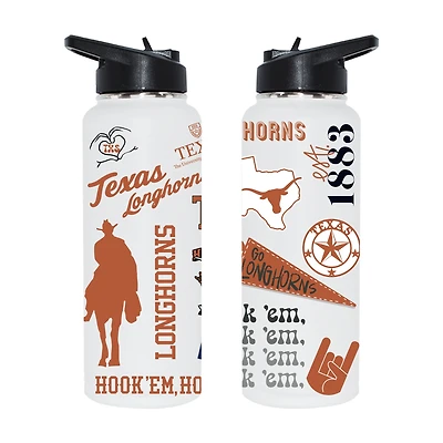 The Memory Company Texas Longhorns 34oz. Loco Stainless Steel Quencher Bottle