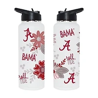 The Memory Company Alabama Crimson Tide 34oz. Flowers Stainless Steel Quencher Bottle