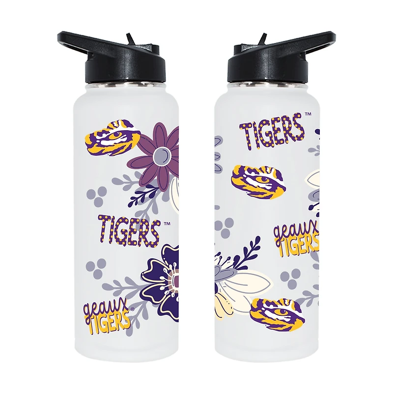 The Memory Company LSU Tigers 34oz. Flowers Stainless Steel Quencher Bottle