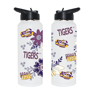 The Memory Company LSU Tigers 34oz. Flowers Stainless Steel Quencher Bottle