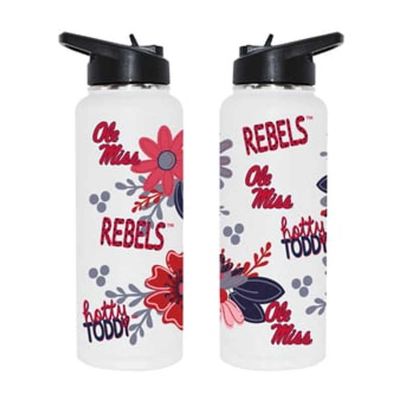 The Memory Company Ole Miss Rebels 34oz. Flowers Stainless Steel Quencher Bottle
