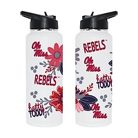 The Memory Company Ole Miss Rebels 34oz. Flowers Stainless Steel Quencher Bottle