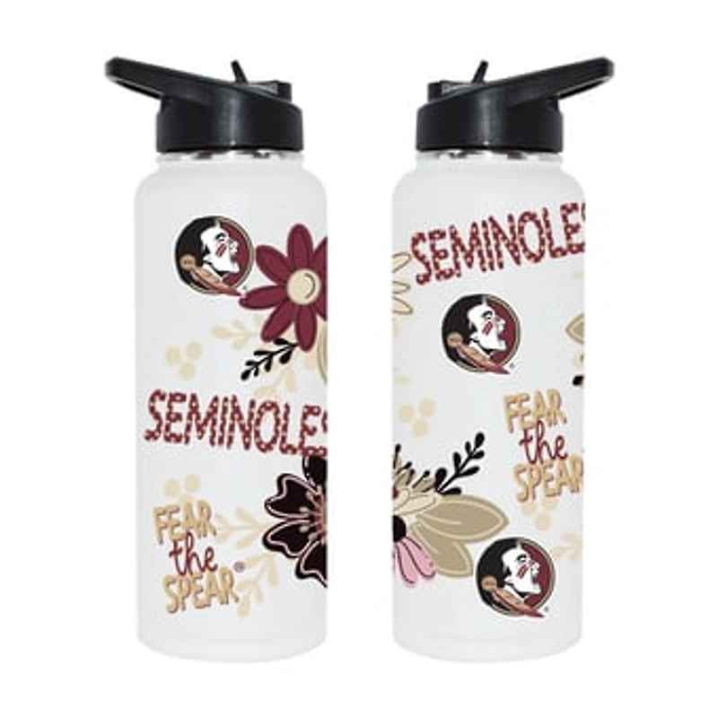 The Memory Company Florida State Seminoles 34oz. Flowers Stainless Steel Quencher Bottle