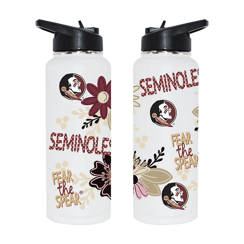 The Memory Company Florida State Seminoles 34oz. Flowers Stainless Steel Quencher Bottle