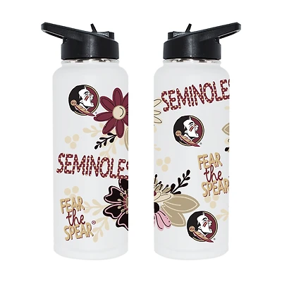 The Memory Company Florida State Seminoles 34oz. Flowers Stainless Steel Quencher Bottle