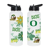 The Memory Company Oregon Ducks 34oz. Flowers Stainless Steel Quencher Bottle