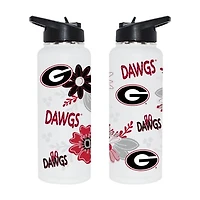 The Memory Company Georgia Bulldogs 34oz. Flowers Stainless Steel Quencher Bottle