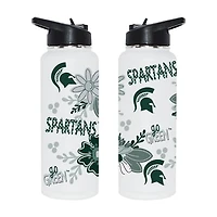 The Memory Company Michigan State Spartans 34oz. Flowers Stainless Steel Quencher Bottle