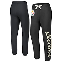 Women's G-III 4Her by Carl Banks Black Pittsburgh Steelers Scrimmage Fleece Pants