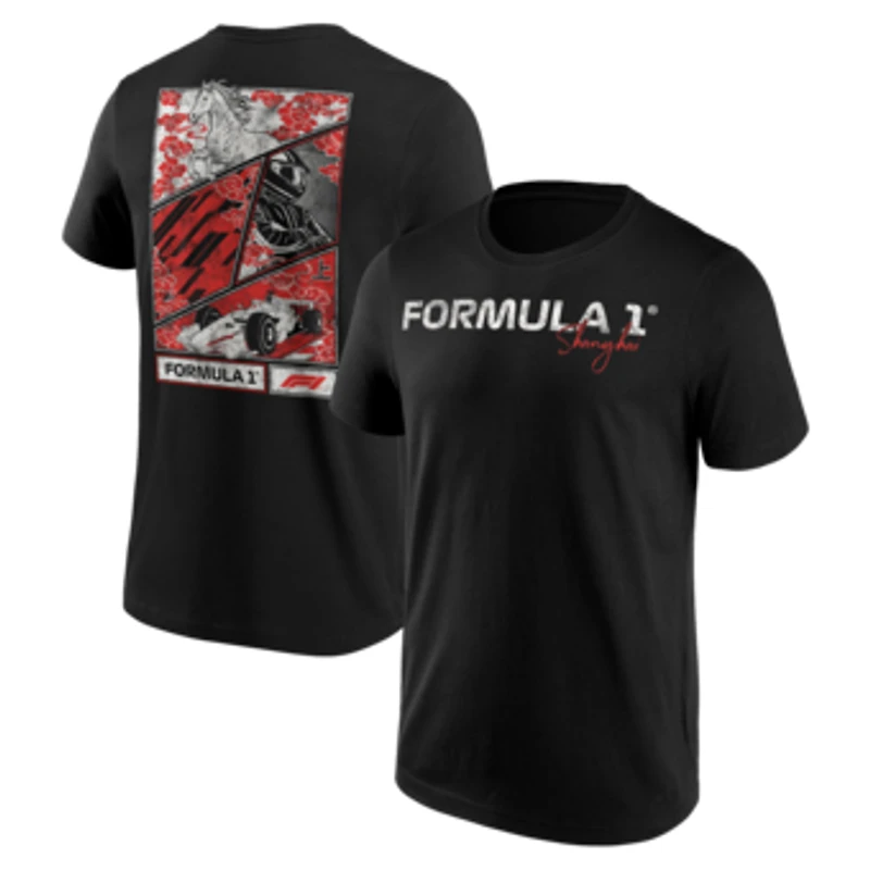 Men's Fanatics Black Formula 1 Shanghai Graphic T-Shirt
