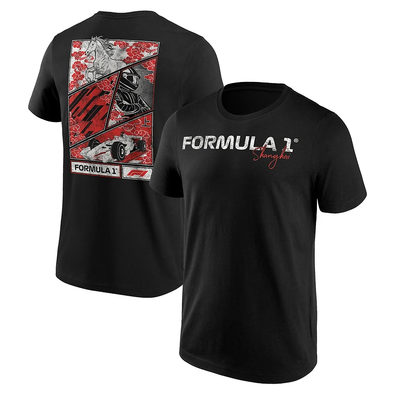Men's Fanatics Black Formula 1 Shanghai Graphic T-Shirt