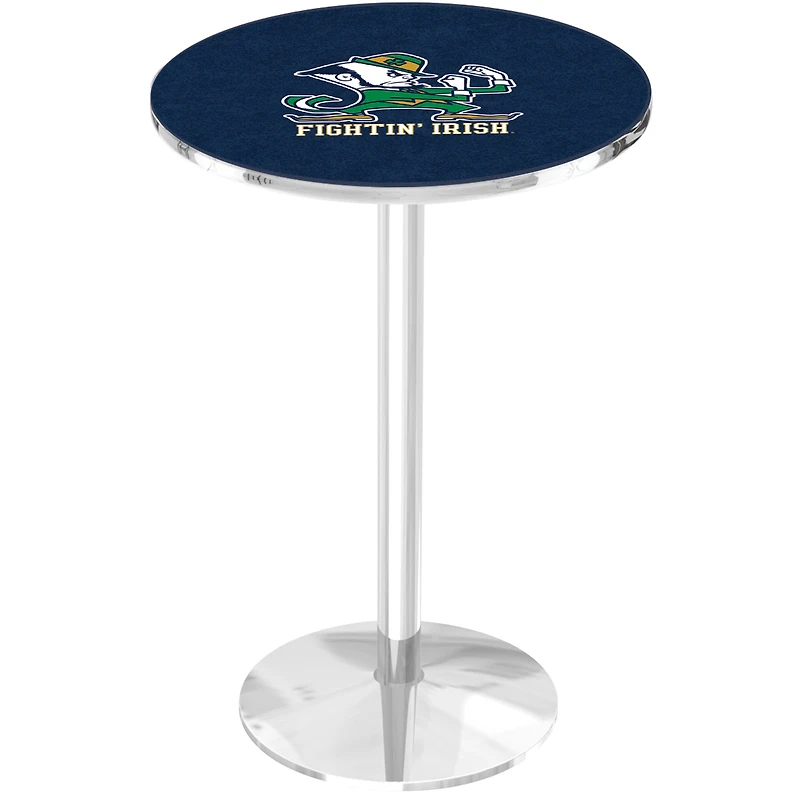 Notre Dame Fighting Irish 42" Logo Round Foot Chrome Pub Table