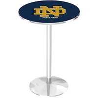 Notre Dame Fighting Irish 42" Alternate Round Foot Chrome Pub Table