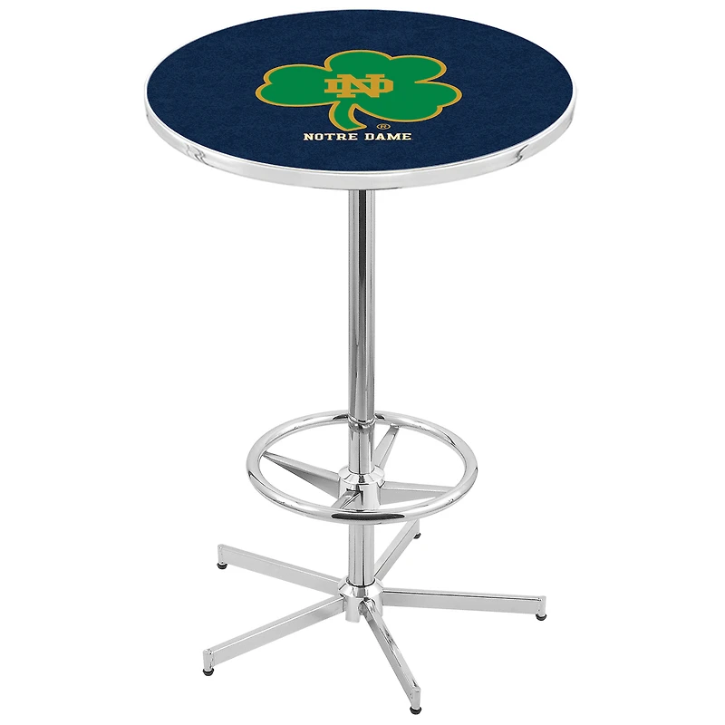 Notre Dame Fighting Irish 42" Retro Base Chrome Pub Table