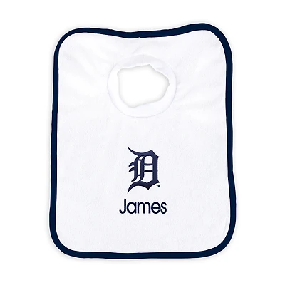 Newborn & Infant White Detroit Tigers Personalized Bib