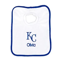 Newborn & Infant White Kansas City Royals Personalized Bib