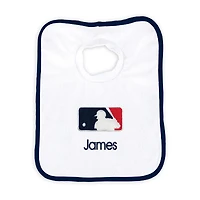 Newborn & Infant White MLB Merchandise Personalized Bib