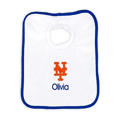 Newborn & Infant White New York Mets Personalized Bib