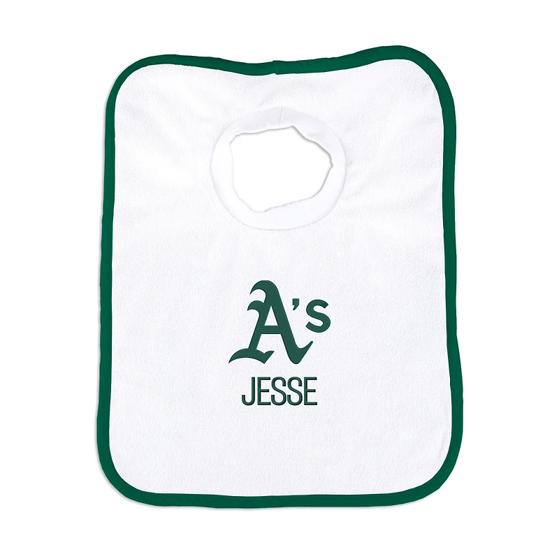 Newborn & Infant White Athletics Personalized Bib
